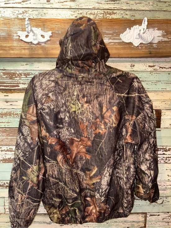 camouflage Other - Kids Hooded Camo Jacket - Realtree-Style Brown/Green
